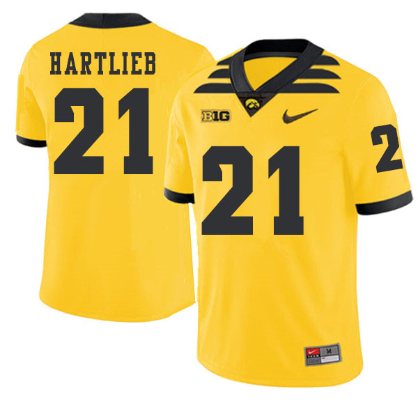 2019 Men #21 Thomas Hartlieb Iowa Hawkeyes College Football Alternate Jerseys Sale-Gold